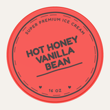 Secret Creamery Hot Honey Vanilla Bean 16 oz pint — super premium ice cream — top