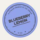 Secret Creamery Blueberry Lemon — Probiotic 16 oz pint — 4-strain probiotic ice cream — top