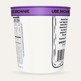 Secret Creamery Ube Brownie 16 oz pint — super premium ice cream — back