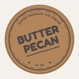 Secret Creamery Butter Pecan 16 oz pint — super premium ice cream — top