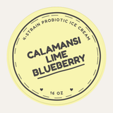 Secret Creamery Calamansi Lime Blueberry — Probiotic 16 oz pint — 4-strain probiotic ice cream — top