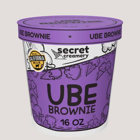 Secret Creamery Ube Brownie pint — 360° view