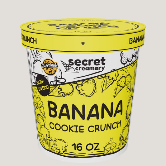 Secret Creamery Banana Cookie Crunch Non-Dairy pint — 360° view